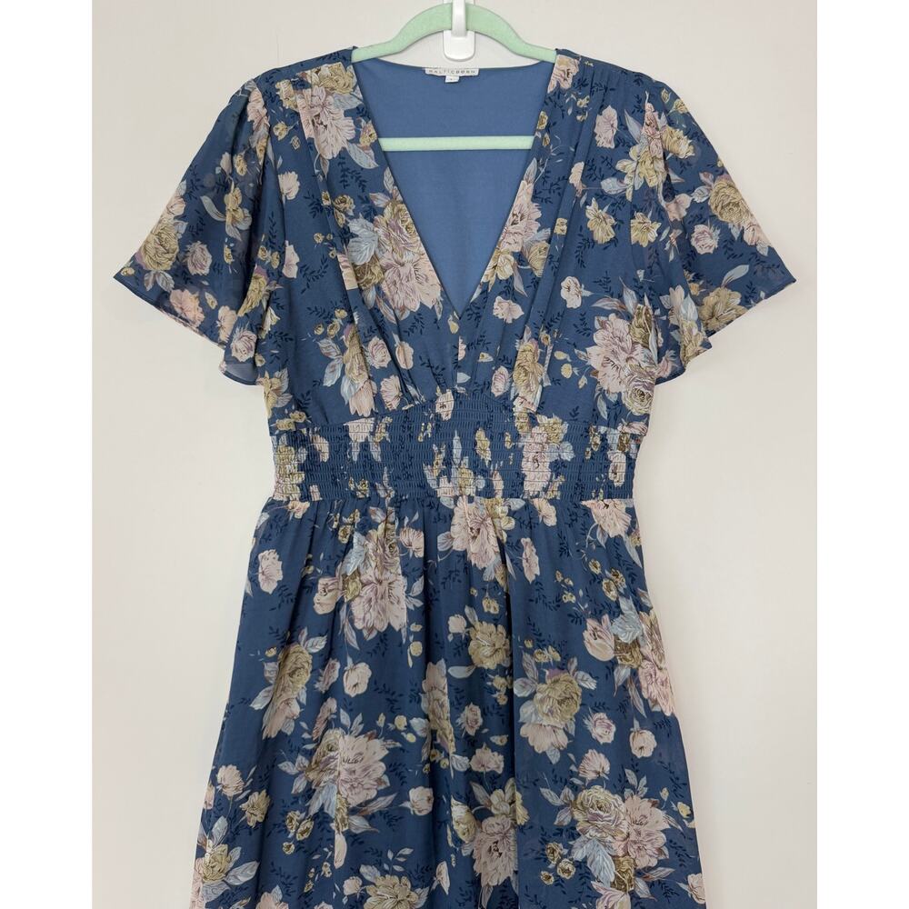 Baltic Born Birdie Maxi Dress Blue Blush Floral Large Wedding Guest Photoshoot - Picture 7 of 14